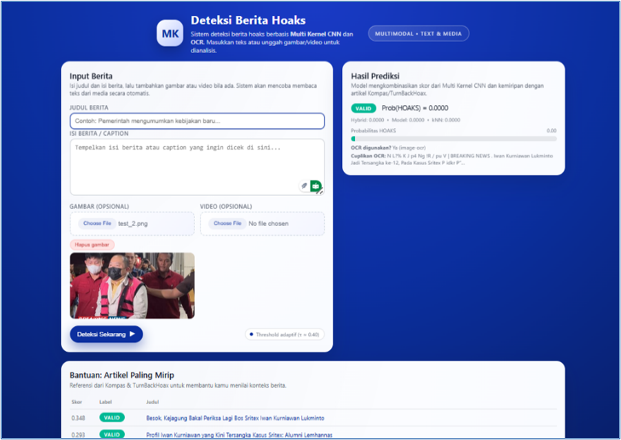 Multimodal Hoax News Detection Using OCR and a Multi-Kernel 1D-CNN Model